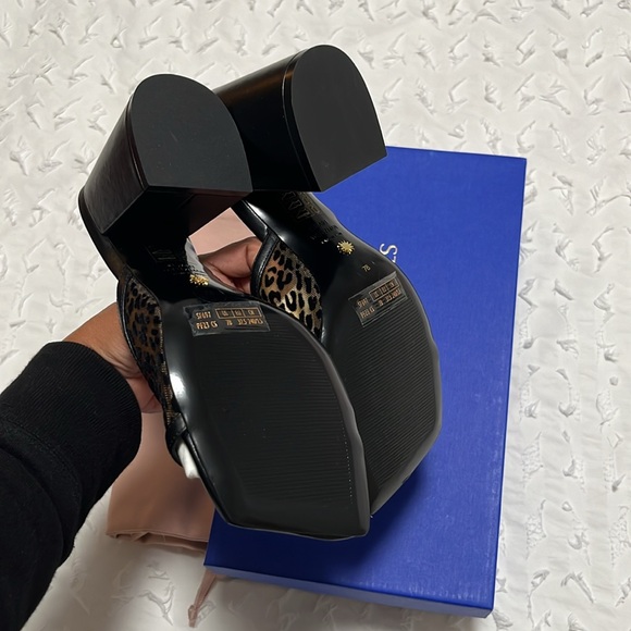 Stuart Weitzman Tía 85 mini leopard slide size 7 - Picture 4 of 6